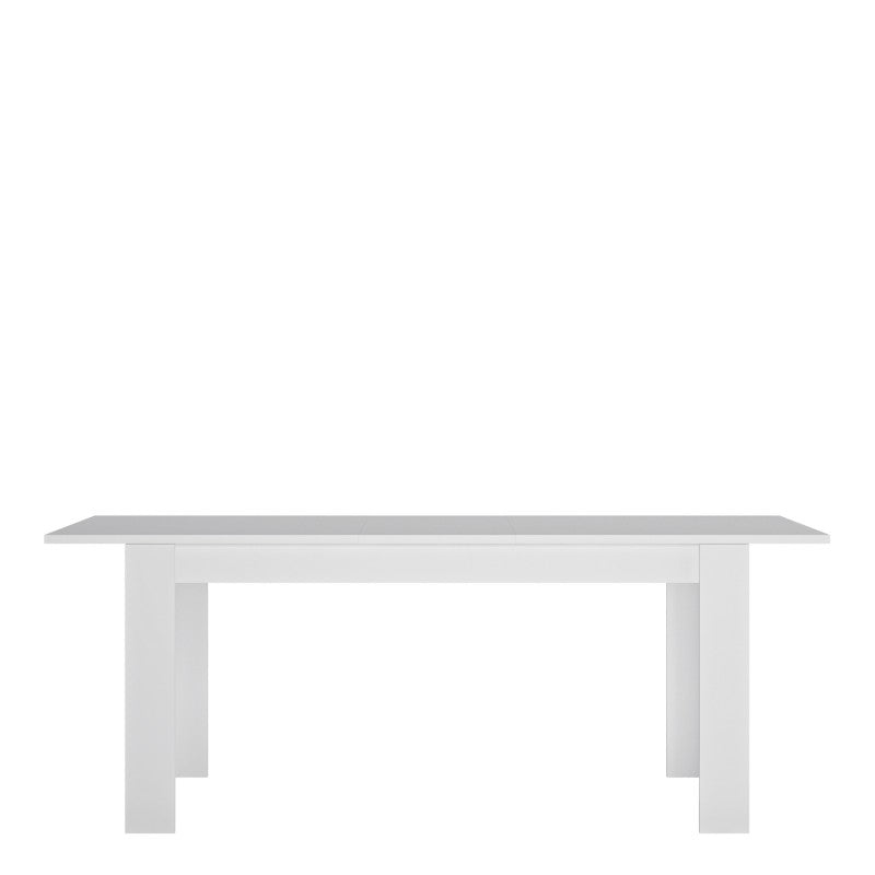 Milan Large extending dining table 160/200 cm in White and High Gloss