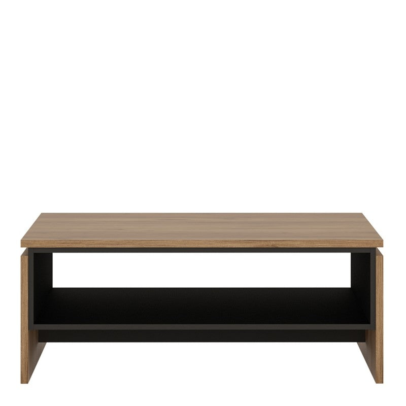 Brian Coffee Table With the walnut and dark panel finish