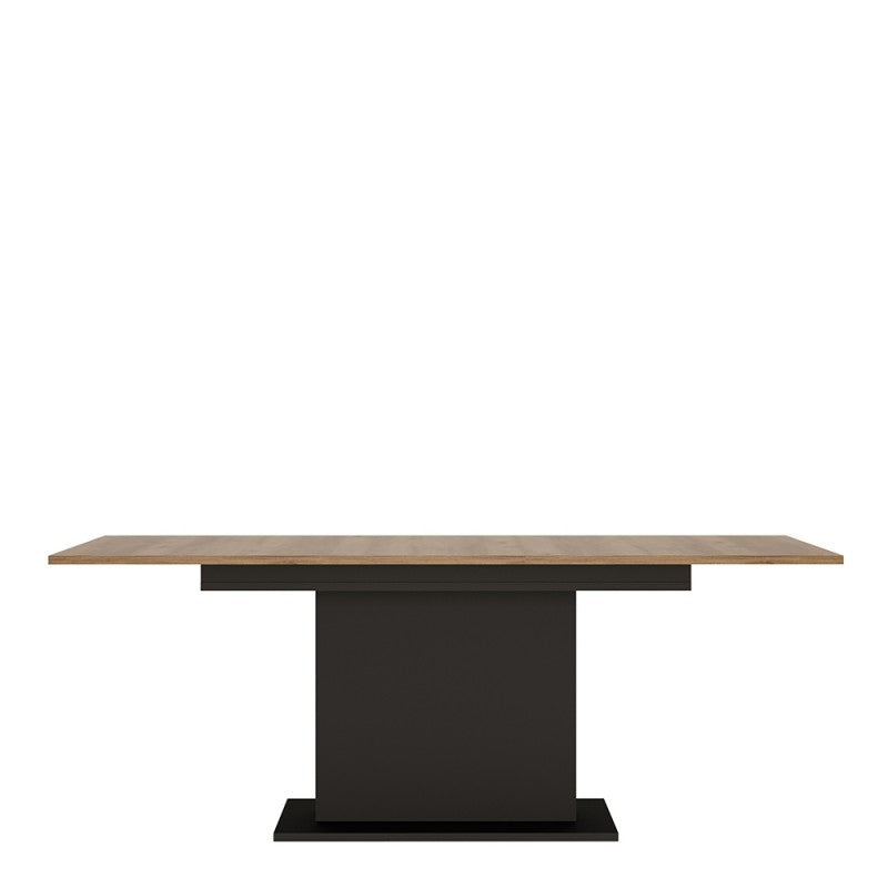 Brian Extending Dining Table With the walnut and dark panel finish