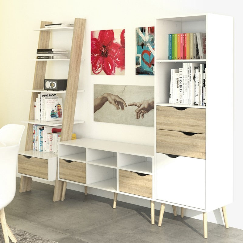 Bergen TV Unit - Wide - 2 Drawers 4 Shelves