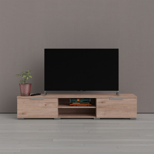 Roma TV Unit 2 Drawers 2 Shelf in Jackson Hickory Oak