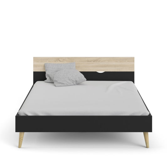 Stockholm Bed in Black and Oak